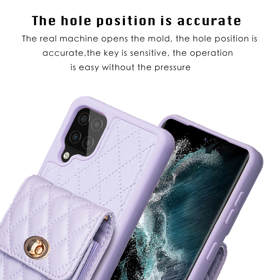 BF20 Card Holder Shell for Samsung Galaxy A12 Fall-proof Case PU Leather Coated TPU Phone Cover BF20 Card Holder Shell for Samsung Galaxy A12 Fall-proof Case PU Leather Coated TPU Phone Cover